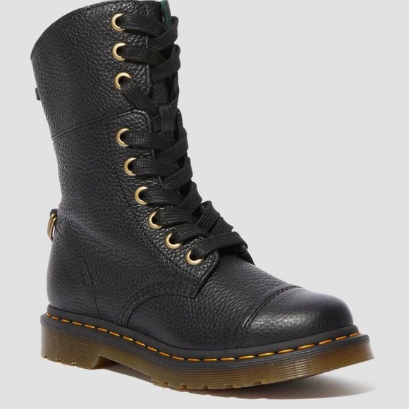 Dr MARTENS ALMILITA Black Leather Boots Size : 10 - Picture 5 of 15